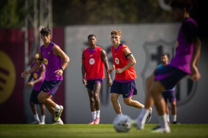 fermin lopez a l'entrainement