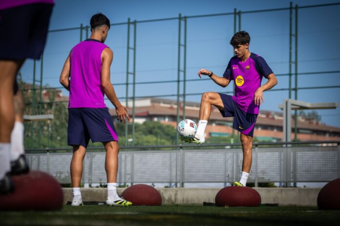 cubarsi à l'entrainement du barca